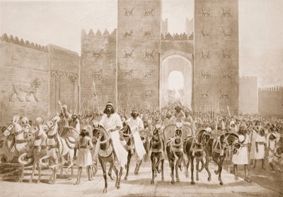 Ingresso di Ciro a Babilonia, illustrazione da 