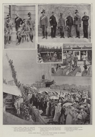 Mani attraverso il mare, Lancers del Nuovo Galles del Sud ad Aldershot da Henry Charles Seppings Wright