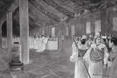 Rimozione di una Tavoletta da un Tempio Confuciano da Henry Charles Seppings Wright