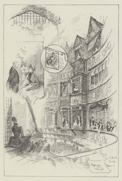 Schizzi al Teatro di Sua Maestà da Henry Charles Seppings Wright