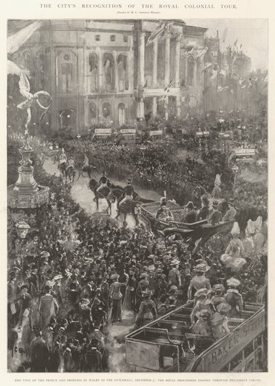 Il riconoscimento della città per il tour reale coloniale da Henry Charles Seppings Wright