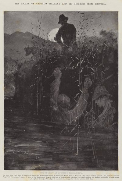 La fuga dei capitani Haldane e Le Mesurier da Pretoria da Henry Charles Seppings Wright