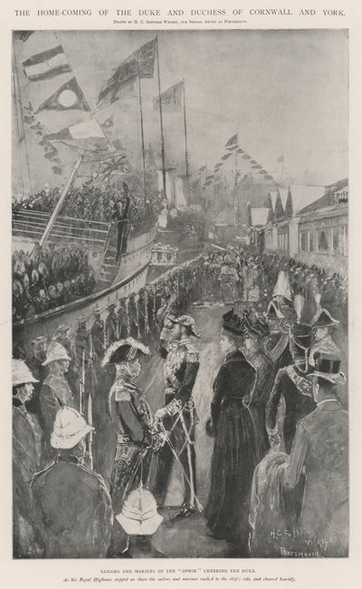 Il ritorno a casa del Duca e della Duchessa di Cornovaglia e York da Henry Charles Seppings Wright