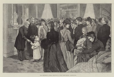 La ricezione pubblica del presidente alla Casa Bianca, Washington da Henry Charles Seppings Wright