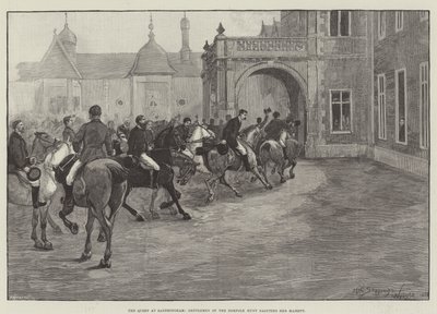 La Regina a Sandringham, i Gentiluomini della Caccia di Norfolk salutano Sua Maestà da Henry Charles Seppings Wright