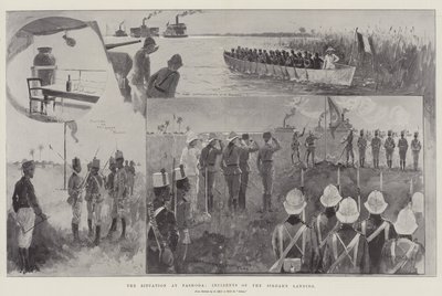 La situazione a Fashoda, incidenti dello sbarco del Sirdar da Henry Charles Seppings Wright