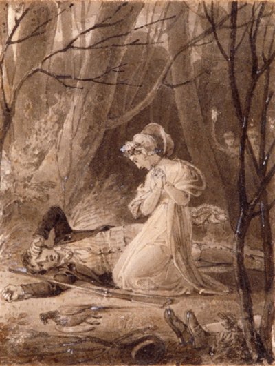 Scena da Tales of the Hall di George Crabbe da Henry Corbould