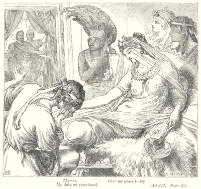 Antonio e Cleopatra (incisione) da Henry Courtney (after) Selous