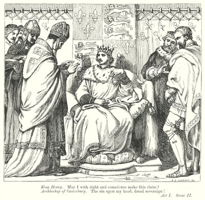 Re Enrico V (incisione) da Henry Courtney (after) Selous