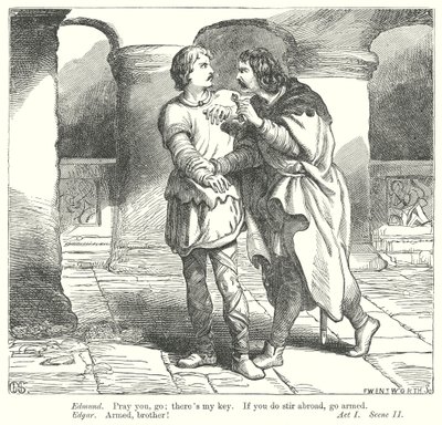 Re Lear (incisione) da Henry Courtney (after) Selous