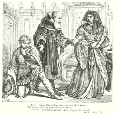 Re Riccardo II (incisione) da Henry Courtney (after) Selous