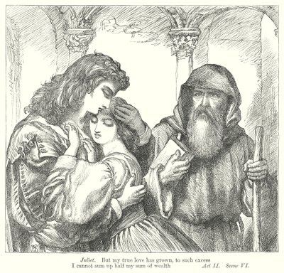 Romeo e Giulietta (incisione) da Henry Courtney (after) Selous