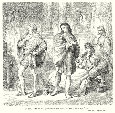 I due gentiluomini di Verona (incisione) da Henry Courtney (after) Selous