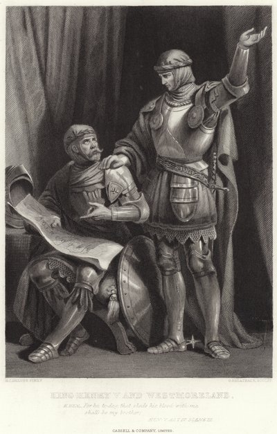 Re Enrico V e Westmoreland, Enrico V, Atto IV, Scena III da Henry Courtney Selous