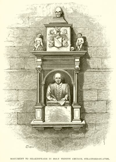 Monumento a Shakespeare nella Chiesa della Santissima Trinità, Stratford-upon-Avon da Henry Courtney Selous