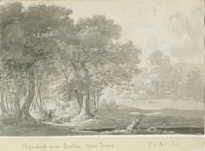 Burton-upon-Trent - Stapenhill: disegno seppia, nd [1788-1855] da Henry Curzon Allport