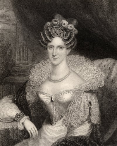 Principessa Adelaide di Sassonia-Coburgo Meiningen, inciso da H.R. Cook, da 