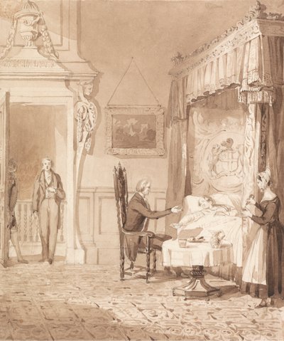La vita di un nobile: Scena nona - La stanza del malato da Henry Dawe
