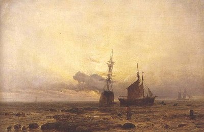Scena costiera, sera da Henry Dawson