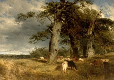 Paesaggio nelle Dukeries, Nottinghamshire, 1850 da Henry Dawson