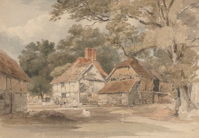 Edifici agricoli tra gli alberi da Henry Edridge
