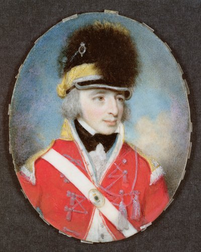 Miniatura di un ufficiale sconosciuto, c.1797 da Henry Edridge