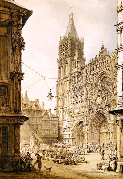 Cattedrale di Rouen, facciata ovest da Henry Edridge