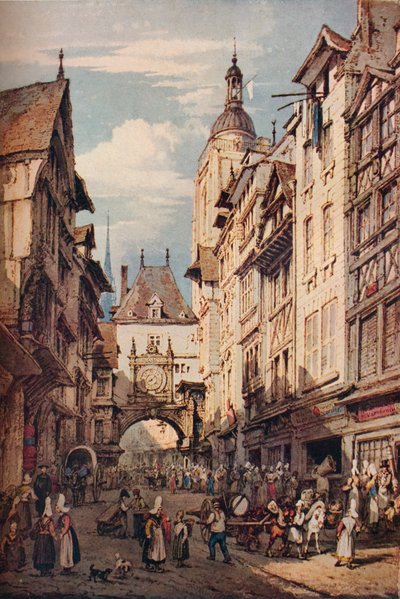 Rue De La Grosse Horloge, Rouen da Henry Edridge