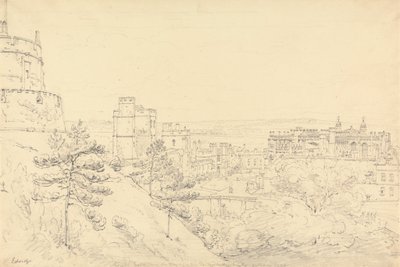 Castello di Windsor dal Glacis della Torre Rotonda da Henry Edridge