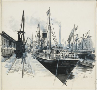 Caricamento nel molo di Pomona da Henry Edward Tidmarsh