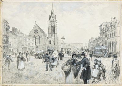 New Cross e la Chiesa di San Paolo da Henry Edward Tidmarsh