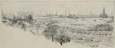 Cimitero di Phillips Park e fabbrica del gas di Bradford Road da Henry Edward Tidmarsh