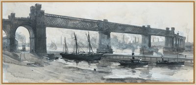 Canale navigabile, ponte di Runcorn da Henry Edward Tidmarsh