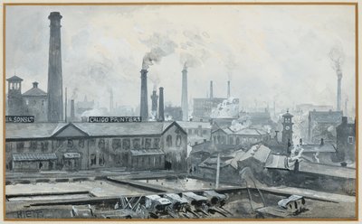 Vista dalla stazione di London Road, stamperia di Hoyle da Henry Edward Tidmarsh