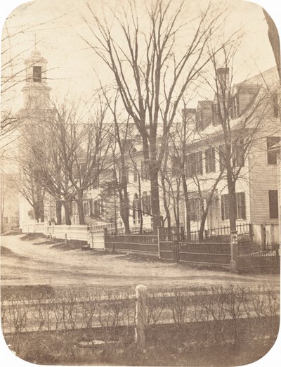 Chiesa del Dartmouth College, Casa del Professor Clement Long, Casa del Presidente Nathan..., c. 1858 da Henry F Herbert
