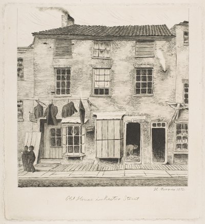 Vecchia casa in Rector Street, da «Scene della vecchia New York» da Henry Farrer