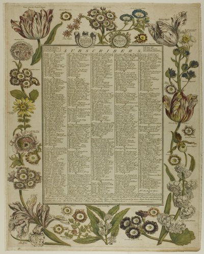 Pagina del titolo, da Dodici Mesi di Fiori da Henry Fletcher