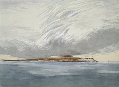 Forte e isola di Mackinaw, ottobre 1842 da Henry Francis Ainslie