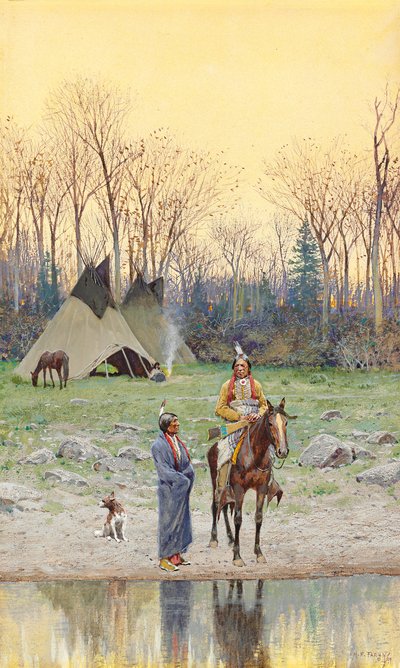 Indiano a Cavallo, 1899 da Henry Francois Farny