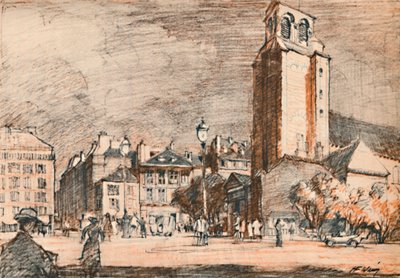 St. Germain Des Pres nel vecchio quartiere, c1927 da Henry Franks Waring