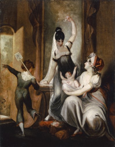 Una madre con la sua famiglia in campagna, 1806-7 da Johann Heinrich Füssli