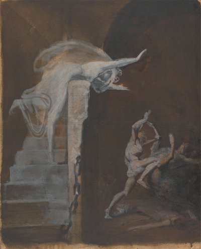 Arianna che Guarda la Lotta di Teseo con il Minotauro da Johann Heinrich Füssli