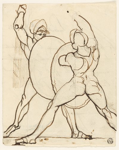 Combattimento di due greci da Johann Heinrich Füssli