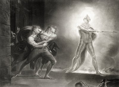 Amleto, Atto I, Scena IV, di William Shakespeare (1564-1616) inciso da Robert Thew (1758-1802) da Johann Heinrich Füssli