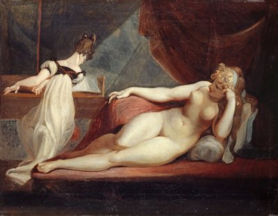 Nudo reclinato e donna al pianoforte da Johann Heinrich Füssli