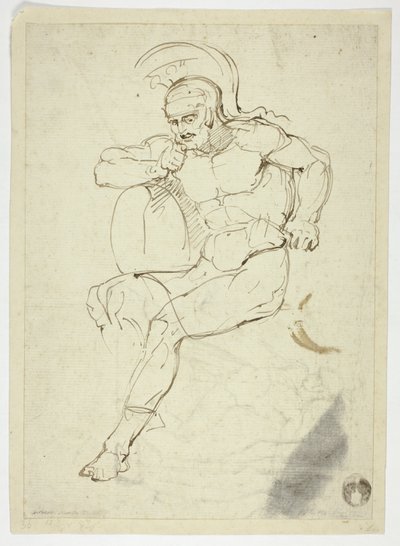 Guerriero seduto (recto); Guerriero in piedi (verso) da Henry Fuseli