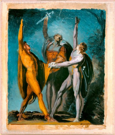 Schizzo per "Giuramento sul Rütli," Figura femminile (verso) da Johann Heinrich Füssli