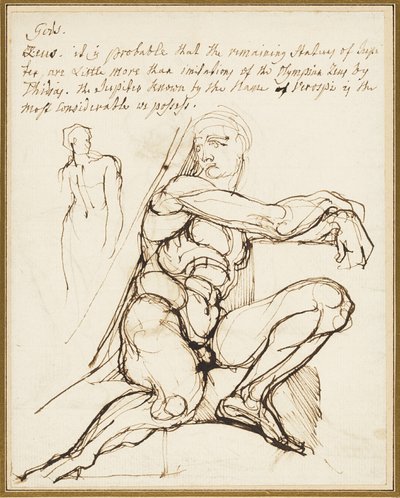Studio di Ignudo nella Cappella Sistina, Roma (recto); Parafrasi dell