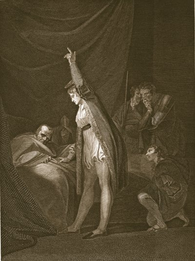 La morte del cardinale Beaufort, inciso da W. Bromley, illustrazione da 