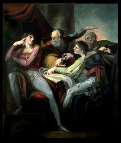 La disputa tra Hotspur, Worcester, Mortimer e Glendower, 1784 da Johann Heinrich Füssli